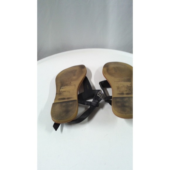 Charlotte Russe Women's Size 6 Black and Silver Sandals with ankle buckle - Picture 3 of 4